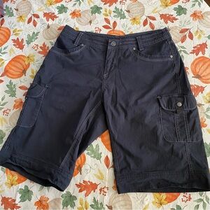 Kuhl Splash Cargo Women's Medium Shorts Black Size 12 Hiking Outdoor Stretch